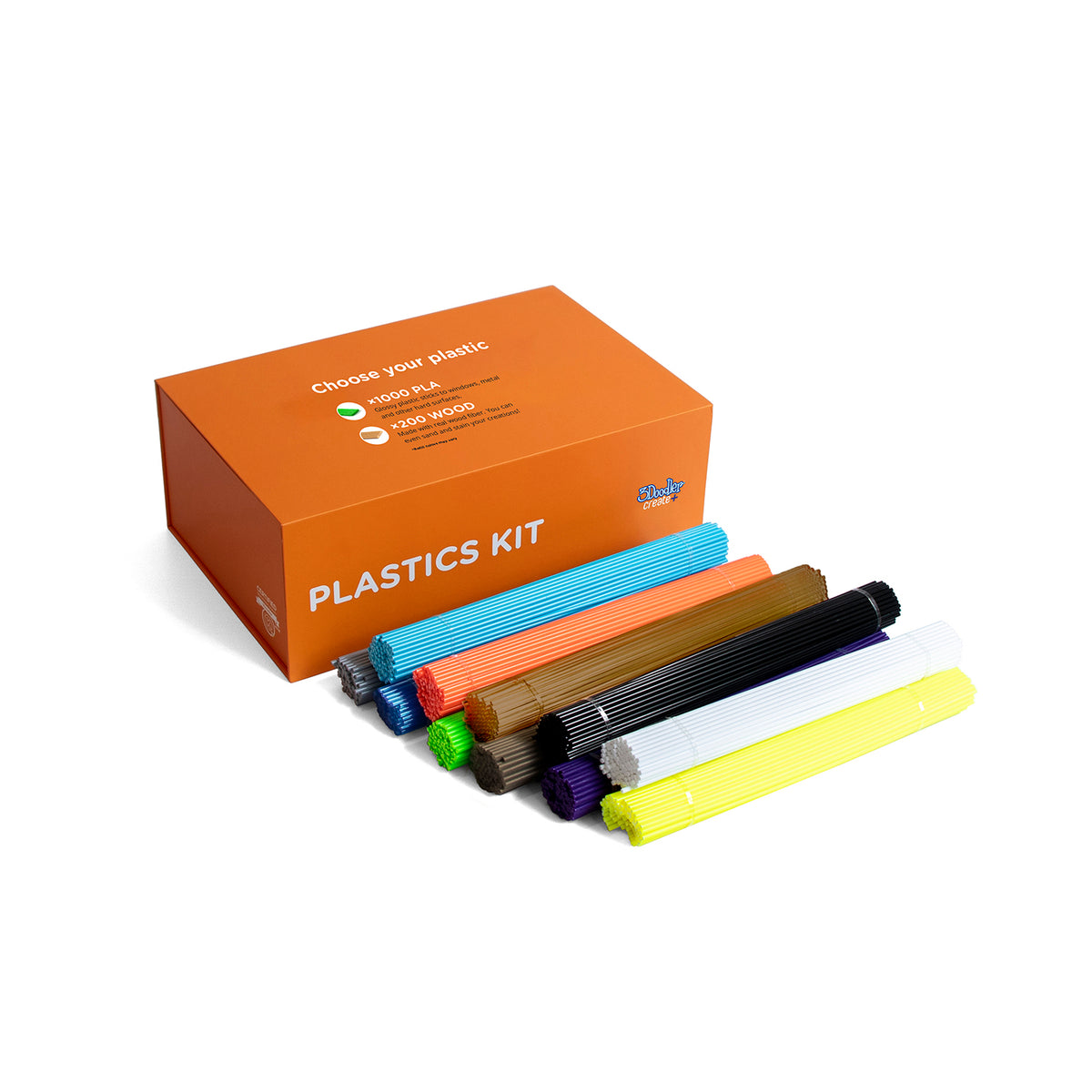 3Doodler EDU Create+ Learning Pack Plastic Kit, 1200 Strands - EDU Plastic
